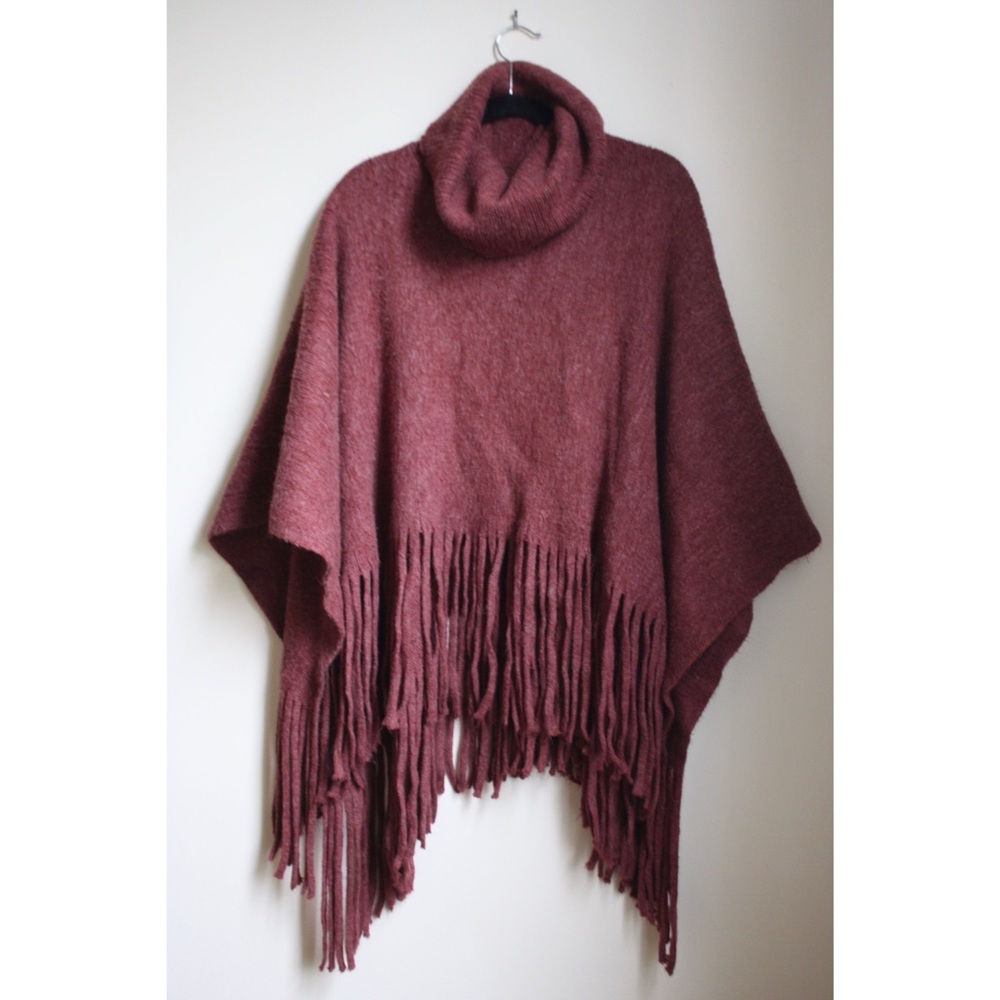 Vintage fringe poncho